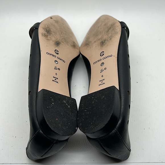 Corso Como Beautiful Black Leather Pointed Toe Flats Shoes **Size 6** 🌺🌺 - Picture 7 of 8